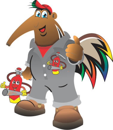 Imagem monstrando o mascote da Extinsam 